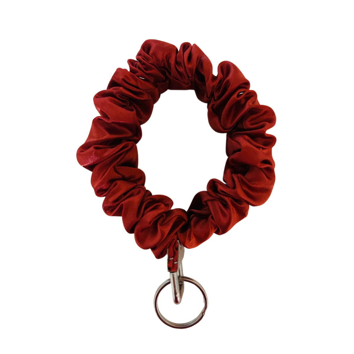 Rust Scrunchie Wristlet Keychain