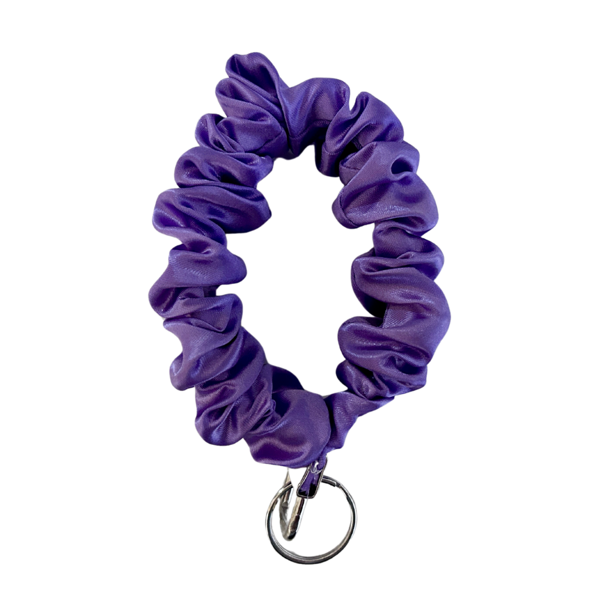 Lilac Scrunchie Wristlet Keychain