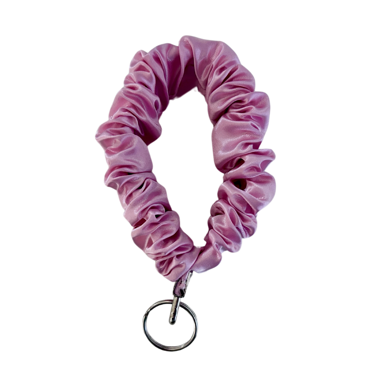 Pink Scrunchie Wristlet Keychain