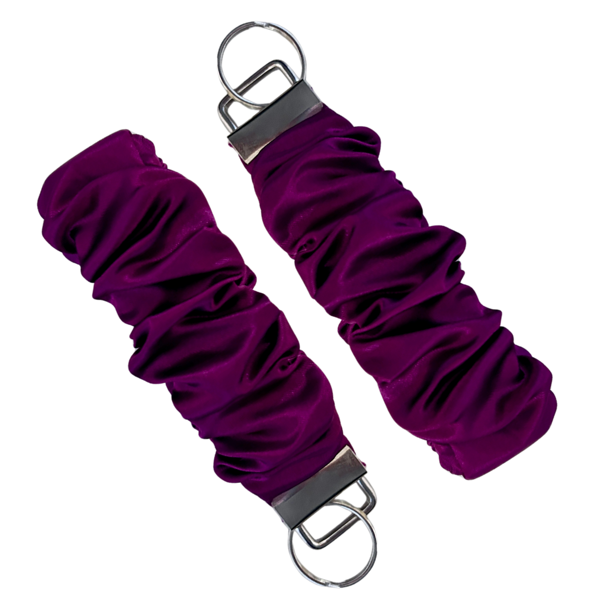 Magenta Scrunchie Wristlet Keychain