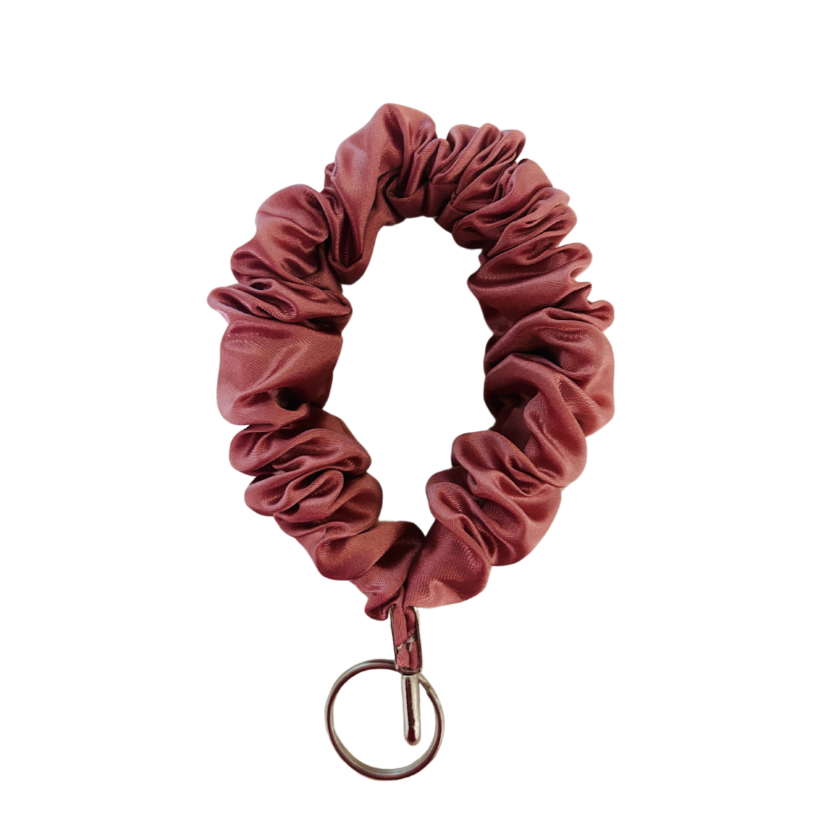 Dusty Rose Scrunchie Wristlet Keychain